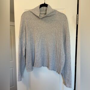 Babaton Light Gray Cowl Neck Sweater